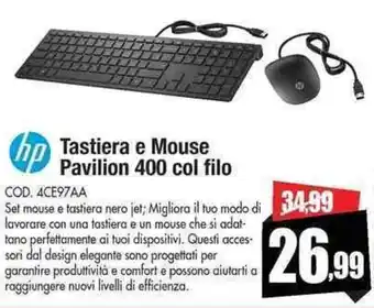 Vobis hp Tastiera e Mouse Pavilion 400 col filo offerta