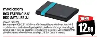 Vobis mediacom BOX ESTERNO 2.5" HDD SATA USB 3.1 offerta