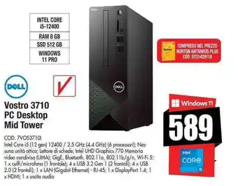 Dell Vostro 3710 PC Desktop Mid Tower