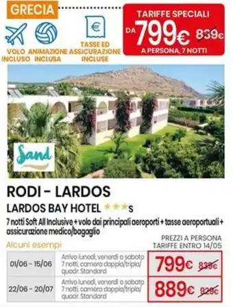 Eurospin RODI-LARDOS LARDOS BAY HOTEL offerta