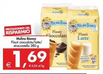 Deco Supermercati Mulino Bianco Flauti cioccolato/latte/ stracciatella 280 g offerta