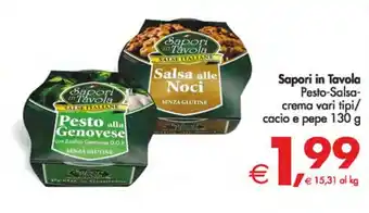 Deco Supermercati Sapori in Tavola Pesto-Salsa-crema vari tipi/ cacio e pepe 130 g offerta