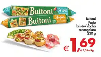 Deco Supermercati Buitoni Pasta brisée/sfoglia rettangolare 230 g offerta