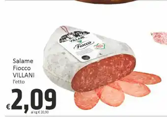 Paghi Poco Salame Fiocco VILLANI l'etto offerta