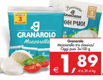 Deco Supermercati Granarolo Mozzarella tris classica/ Oggi puoi 3x100 g offerta