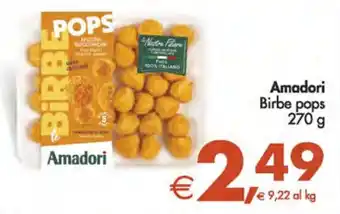 Deco Supermercati Amadori Birbe pops 270 g offerta