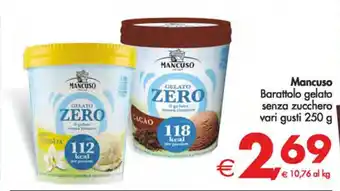 Deco Supermercati Mancuso Barattolo gelato senza zucchero vari gusti 250 g offerta