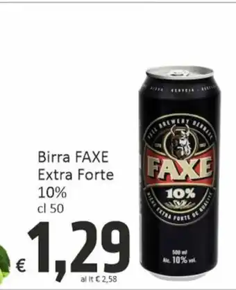 Paghi Poco Birra FAXE Extra Forte 10% cl 50 offerta