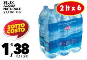 Gecop SELEX ACQUA NATURALE 2 LITRI X 6 offerta