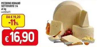 PECORINO ROMANO SOTTOVUOTO 1/4