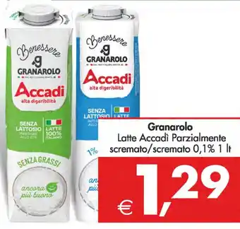 Deco Supermercati Granarolo Latte Accadì Parzialmente scremato/scremato 0,1% 1 It offerta