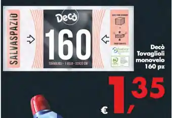 Deco Supermercati Decò Tovaglioli monovelo 160 pz offerta