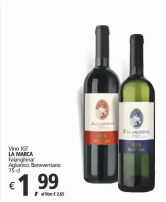 Alter Discount Vino IGT LA MARCA Falanghina/ Aglianico Beneventano 75 cl offerta