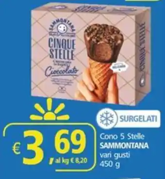 Alter Discount Cono 5 Stelle SAMMONTANA vari gusti 450 g offerta