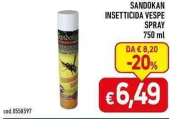 C+C maxigross SANDOKAN INSETTICIDA VESPE SPRAY 750 ml offerta