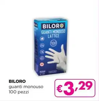 La Saponeria BILORO guanti monouso 100 pezzi offerta