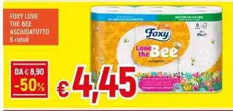 Galassia FOXY LOVE THE BEE ASCIUGATUTTO 6 rotoli offerta