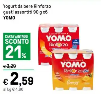 Iper La Grande Yogurt da bere Rinforzo gusti assortiti 90 g x6 YOMO offerta