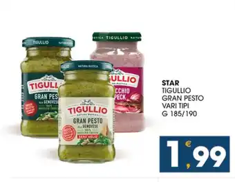 SeBón Supermercati STAR TIGULLIO GRAN PESTO VARI TIPI G 185/190 offerta