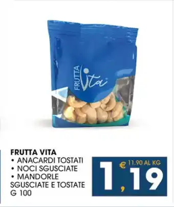 SeBón Supermercati FRUTTA VITA ANACARDI TOSTATI G 100 offerta