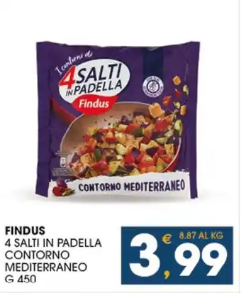 SeBón Supermercati FINDUS 4 SALTI IN PADELLA CONTORNO MEDITERRANEO G 450 offerta