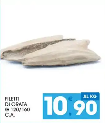 SeBón Supermercati FILETTI DI ORATA G 120/160 offerta