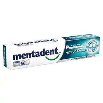 Qui Discount DENTIFRICIO MENTADENT WHITE SYSTEM/MICROGRANULI ML 75 offerta