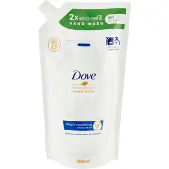 Qui Discount SAPONE LIQUIDO DOVE POUCH ORIGINAL 500 ML offerta