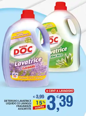 Qui Discount DETERSIVO LAVATRICE LIQUIDO 55 LAVAGGI FRAGRANZE ASSORTITE offerta