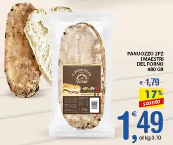 Qui Discount PANUOZZO 2PZ I MAESTRI DEL FORNO 480 GR offerta