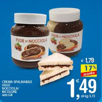 Qui Discount CREMA SPALMABILE VASO NOCCIOLA/ BICOLORE 400 GR offerta