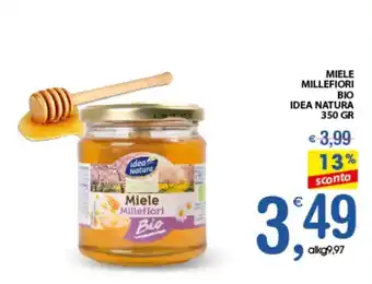 Qui Discount MIELE MILLEFIORI BIO IDEA NATURA 350 GR offerta