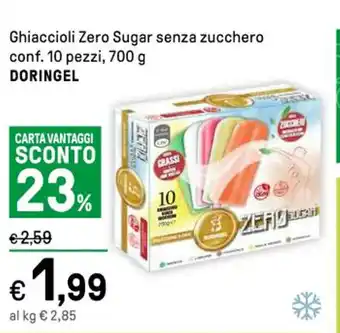 Iper La Grande Ghiaccioli Zero Sugar senza zucchero conf. 10 pezzi, 700 g DORINGEL offerta