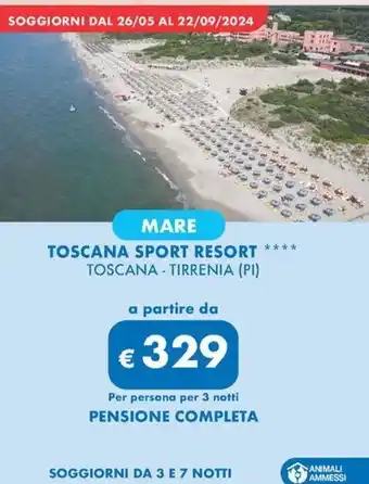 MD Discount TOSCANA SPORT RESORT TOSCANA - TIRRENIA (PI) offerta