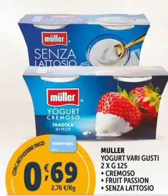 Deco Supermercati MULLER YOGURT VARI GUSTI 2XG 125 offerta