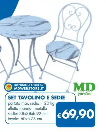 MD Discount SET TAVOLINO E SEDIE offerta