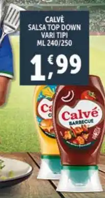 Deco Supermercati CALVE SALSA TOP DOWN VARI TIPI ML 240/250 offerta