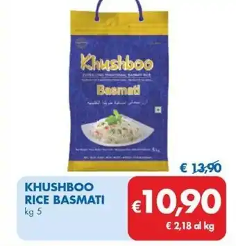 MD Discount KHUSHBOO RICE BASMATI kg 5 offerta