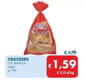 MD Discount CRACKERS CA' BIANCA salati g 750 offerta