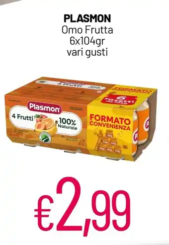 Franzy's PLASMON Omo Frutta 6x104gr vari gusti offerta