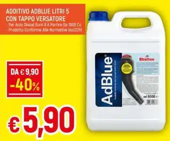 Galassia ADDITIVO ADBLUE LITRI 5 CON TAPPO VERSATORE offerta