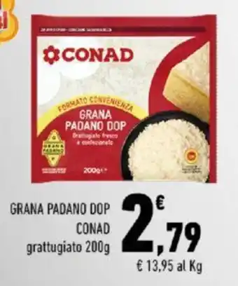 Conad GRANA PADANO DOP CONAD grattugiato 200g offerta