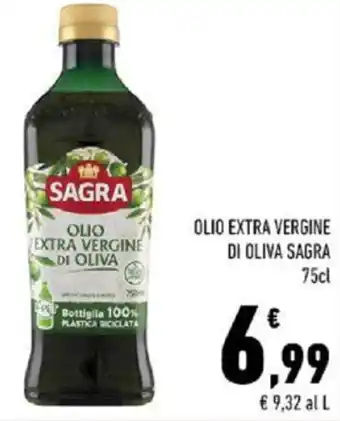 Conad OLIO EXTRA VERGINE DI OLIVA SAGRA 75cl offerta