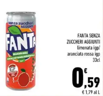 Conad FANTA SENZA ZUCCHERI AGGIUNTI limonata igp/ aranciata rossa igp 33cl offerta