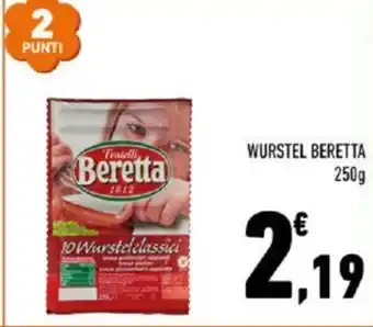 Conad WURSTEL BERETTA 250g offerta