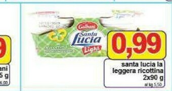 Pewex Santa lucia la leggera ricottina offerta