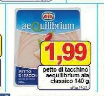 Pewex Petto di tacchino al forno aequilibrium 140 g(ml) offerta