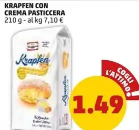 PENNY KRAPFEN CON CREMA PASTICCERA 210 g offerta