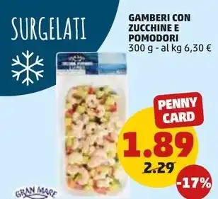 PENNY GAMBERI CON ZUCCHINE E POMODORI offerta