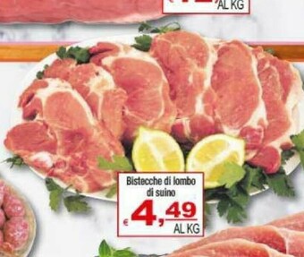 CTS Supermercati Bistecche di lombo di suino offerta